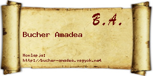 Bucher Amadea névjegykártya